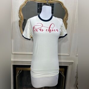 Next‎ Level Westetn Retro Texas Chica Ringer Tee Small